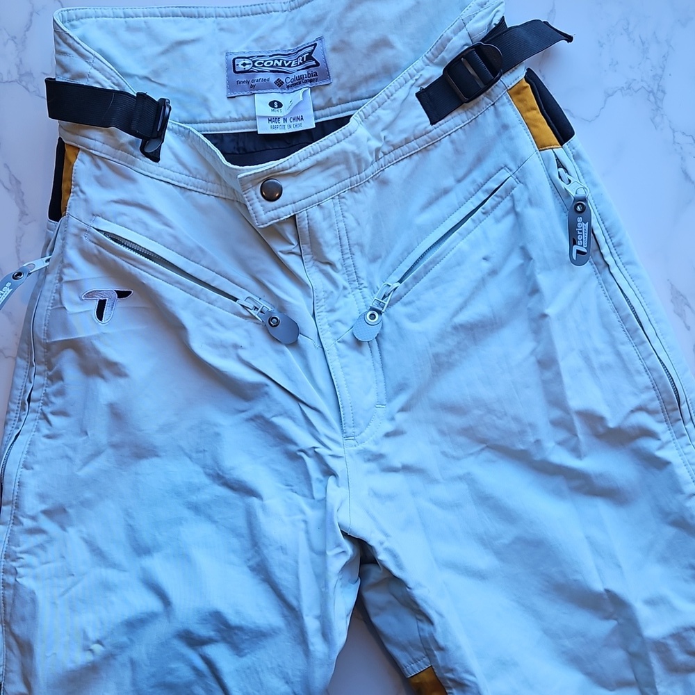 Columbia Convert White Gray and Yellow Snow Pants S